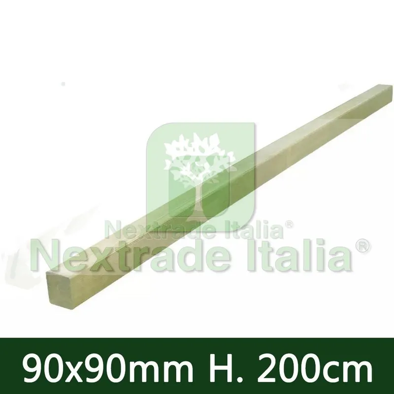 10PZ Palo in legno quadro montante PERGOLA gazebo giardino morale 90x90 H 200 — Pali e paletti — rif. FERX.PALI.12