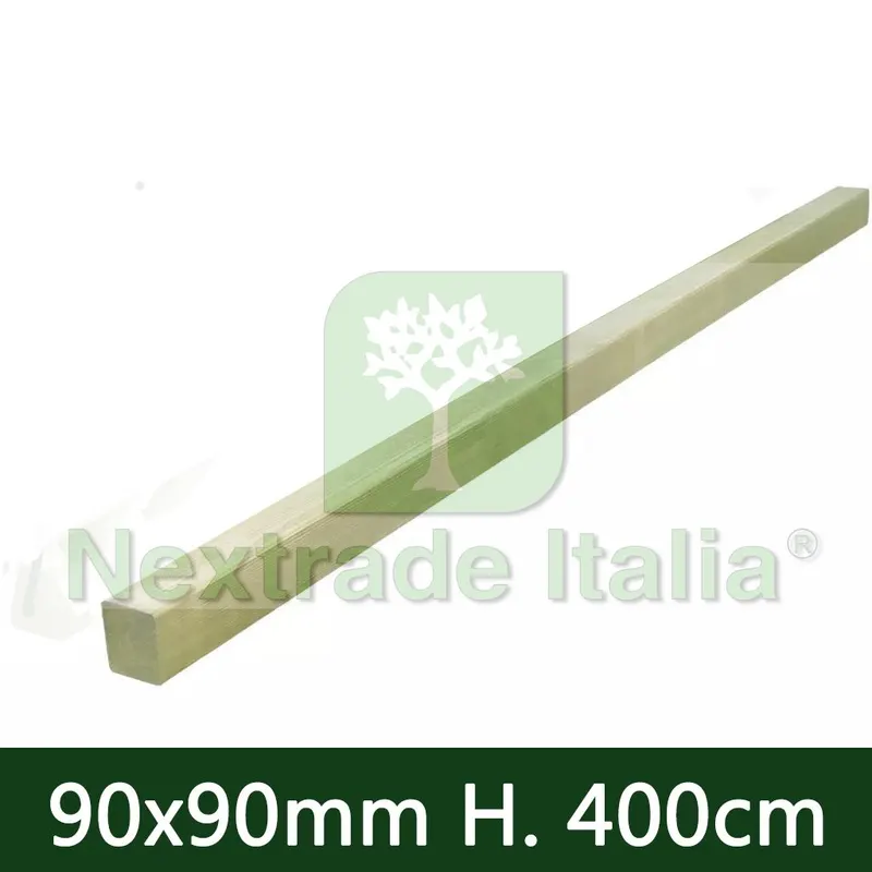 10PZ Palo in legno quadro montante PERGOLA gazebo giardino morale 90x90 H 400 — Pali e paletti — rif. FERX.PALI.14