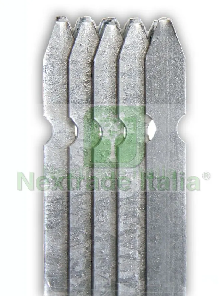 10PZ Paletto a T altezza 200 CM sezione mm 30x30x3 ZINCATO Palo Colore ZINCO da GIARDINO recinzione in ferro — Pali e paletti — rif. FERX.MI.67.STOCK — foto 6