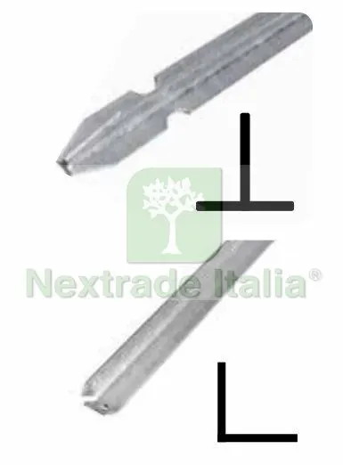 10PZ Paletto a T altezza 200 CM sezione mm 30x30x3 ZINCATO Palo Colore ZINCO da GIARDINO recinzione in ferro — Pali e paletti — rif. FERX.MI.67.STOCK — foto 5