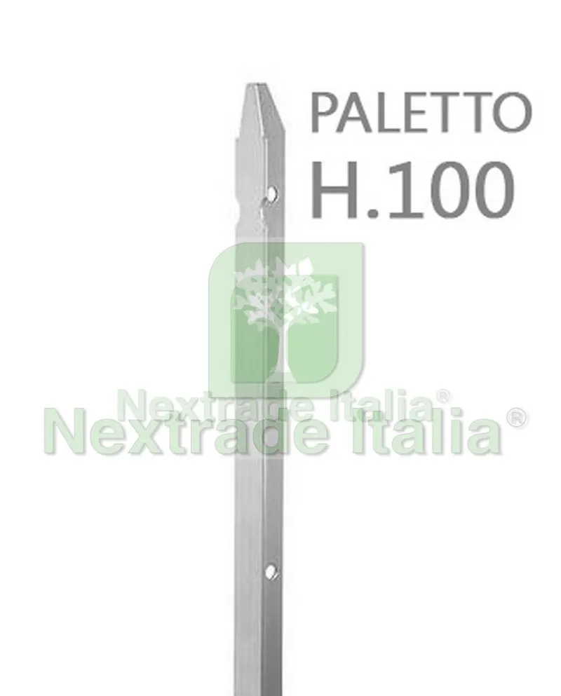10PZ Paletto a T altezza 100 CM sezione mm 30x30x3 ZINCATO Palo Colore ZINCO da GIARDINO recinzione in ferro — Pali e paletti — rif. FERX.MI.61.STOCK