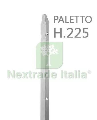 10PZ Paletto a T altezza 225 CM sezione mm 30x30x3 ZINCATO Palo Colore ZINCO da GIARDINO recinzione in ferro — Pali e paletti — rif. FERX.MI.69.STOCK