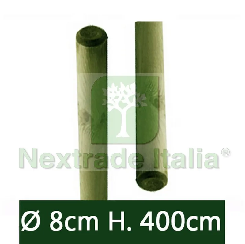 10PZ PALI TONDI IN LEGNO SENZA PUNTA TRATTATI IMPREGNATI PER RECINTO Ø 8 H 400 — Recinzioni in legno — rif. FERX.RETI.25 10PZ PALI TONDI IN LEGNO SENZA PUNTA TRATTATI IMPREGNATI PER RECINTO Ø 8 H 400 — Recinzioni in legno — rif. FERX.RETI.25