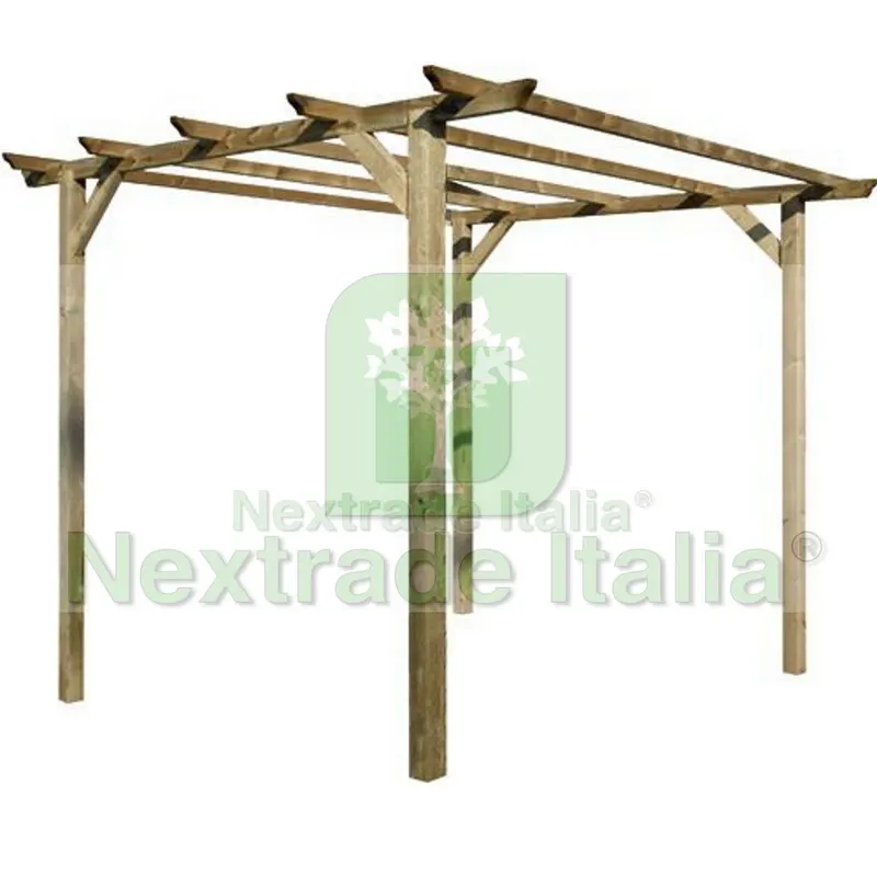 10PZ Palo in legno quadro montante PERGOLA gazebo giardino morale 90x90 H 150 — Pali e paletti — rif. FERX.PALI.10 — foto 2