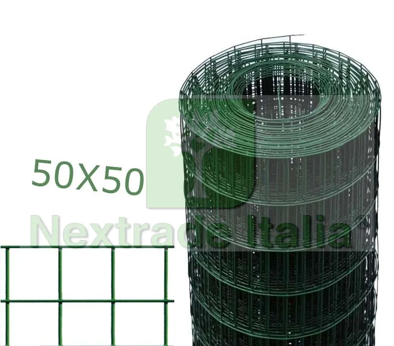 2RT Rete per Recinzione Plastificata | Altezza H 125 CM | Maglia Elettrosaldata 50X50 MM | Filo Ø 2,3 MM | Lughezza Rotolo da 25 MT per Recinzione Verde — Reti e recinzioni — rif. FERX.MI.94 — foto 3 2RT Rete per Recinzione Plastificata | Altezza H 125 CM | Maglia Elettrosaldata 50X50 MM | Filo Ø 2,3 MM | Lughezza Rotolo da 25 MT per Recinzione Verde — Reti e recinzioni — rif. FERX.MI.94 — foto 3