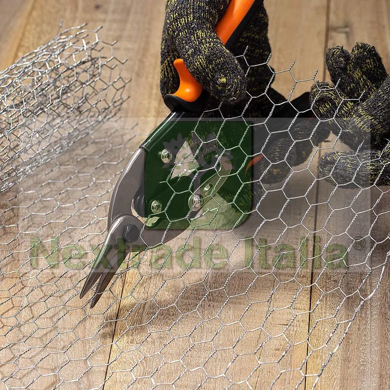 2RT 25 MT Rete per Polli | Altezza H 100 CM | Maglia Esagonale 25 MM | Filo Ø 0,8 MM | Zincata 25/3 Tripla Torsione per Pollame, Voliere, Conigliere, Galline — Reti e recinzioni — rif. FERX.MI.129 — foto 4