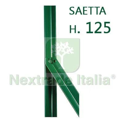 10PZ Saetta di sostegno a L H 125 CM 25x25x3 mm PLASTIFICATA per paletti in ferro a T da H 150 | recinzioni da GIARDINO — Reti e recinzioni — rif. FERX.MI.79