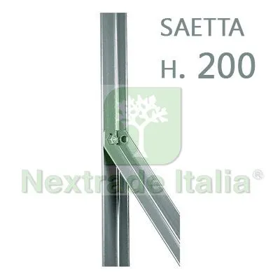10PZ Saetta di sostegno a L H 200 CM 25x25x3 mm ZINCATA per paletti in ferro a T da H 225 e 250 | recinzioni da GIARDINO — Reti e recinzioni — rif. FERX.MI.89