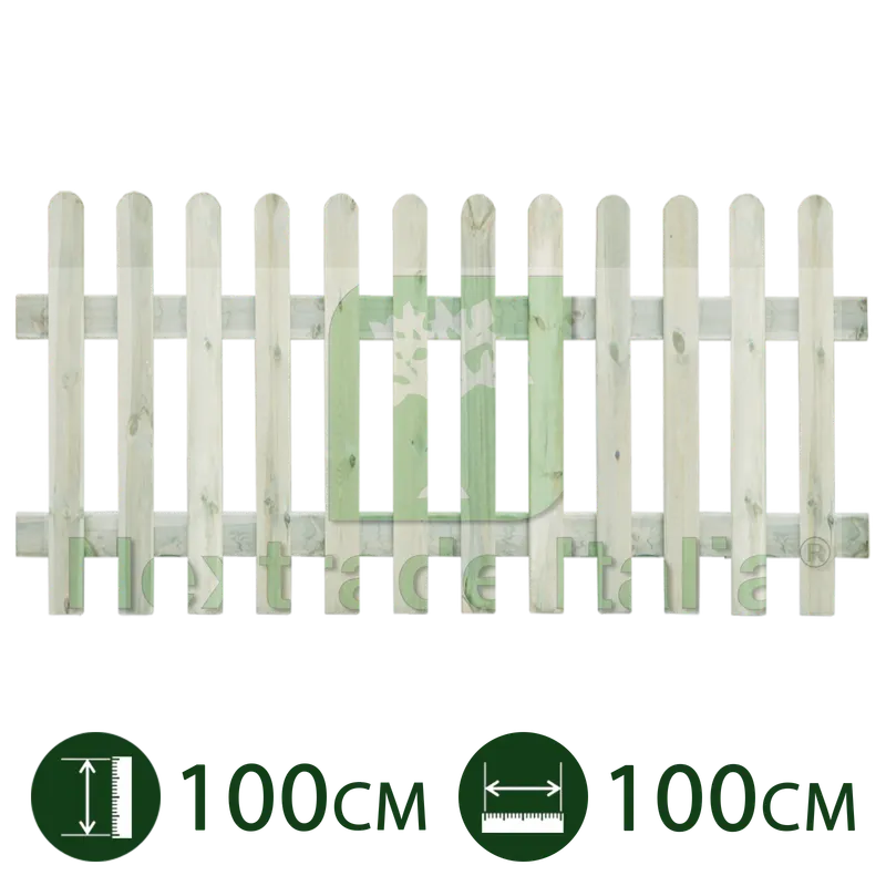 5PZ Steccato in legno per giardino recinto esterno CM 100 X 100 H IMPREGNATO — Staccionate e steccati — rif. FERX.PALI.19