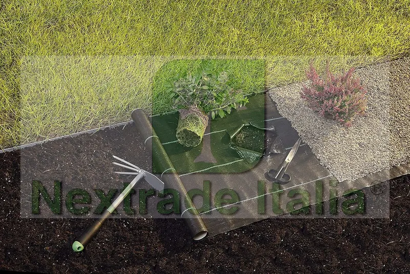 Telo Pacciamatura Nero mt 1,65 x 100 =mq 165 Anti Erbacce per Orto, Giardino, Stabilizzazione UV — Reti da cantiere e protezione — rif. FERX.TELIP.3