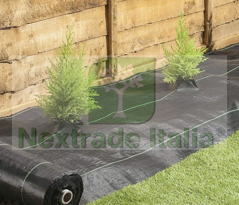 Telo Pacciamatura Verde mt 1,65 x 200 =mq 330 Anti Erbacce per Orto, Giardino, Stabilizzazione UV — Reti da cantiere e protezione — rif. FERX.TELIP.24