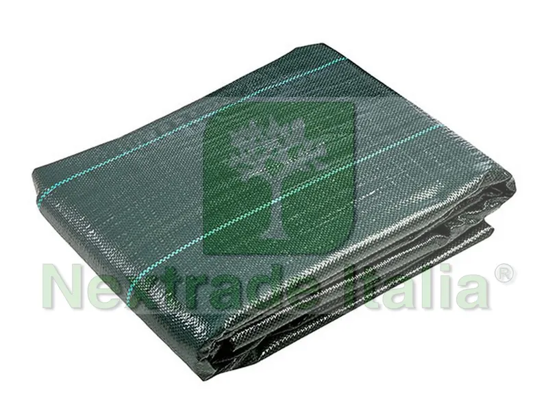 Telo Pacciamatura Verde mt 1,65 x 200 =mq 330 Anti Erbacce per Orto, Giardino, Stabilizzazione UV — Reti da cantiere e protezione — rif. FERX.TELIP.24 — foto 4