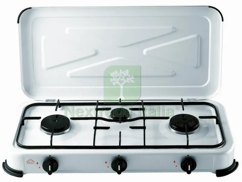 Fornello a GAS 3 Fuochi cm. 59x29x9,5 — Casalinghi e organizzazione — rif. FERX.VIT51814 Fornello a GAS 3 Fuochi cm. 59x29x9,5 — Casalinghi e organizzazione — rif. FERX.VIT51814