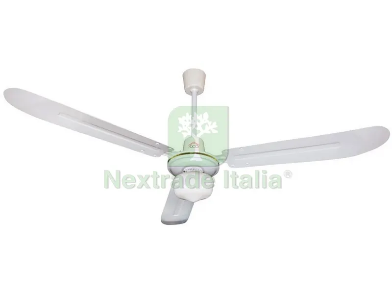 VENTILATORE DA SOFFITTO CON 3 PALE IN METALLO CON LUCE 60 W Ø cm. 140 — Ventilatori e aspiratori — rif. FERX.VIT52815 VENTILATORE DA SOFFITTO CON 3 PALE IN METALLO CON LUCE 60 W Ø cm. 140 — Ventilatori e aspiratori — rif. FERX.VIT52815