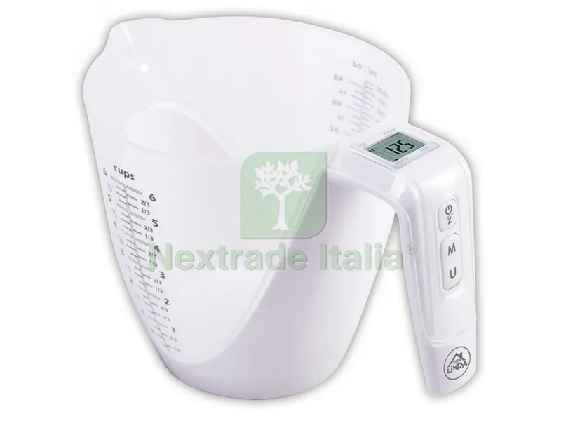 Bilancia da Cucina Elettronica a Caraffa Graduata Portata kg. 5 — Cristalleria e tavola — rif. FERX.VIT48944