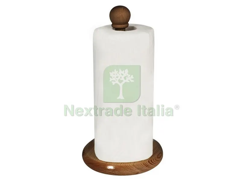 PORTAROTOLO IN LEGNO SCURO CON ROTOLO — Accessori bagno — rif. FERX.VIT38369 PORTAROTOLO IN LEGNO SCURO CON ROTOLO — Accessori bagno — rif. FERX.VIT38369