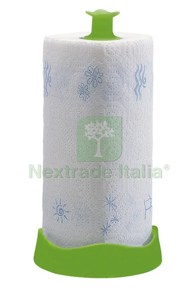PORTAROTOLO ONDA CON BASE + ROTOLO Ø cm. 14x28 h — Accessori bagno — rif. FERX.VIT33589 PORTAROTOLO ONDA CON BASE + ROTOLO Ø cm. 14x28 h — Accessori bagno — rif. FERX.VIT33589