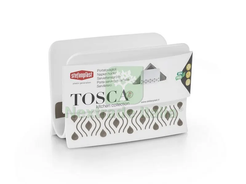 PORTATOVAGLIOLI TOSCA bianco/tortora chiaro — Casalinghi e organizzazione — rif. FERX.VIT47768
