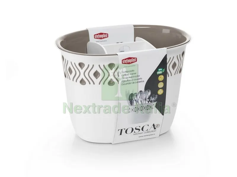 SCOLAPOSATE TOSCA bianco/tortora chiaro — Casalinghi e organizzazione — rif. FERX.VIT47770