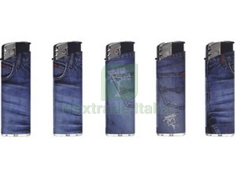 50PZ Accendino Elettronico Jeans DL Fantasie assortite — Tempo libero outdoor — rif. FERX.VIT52914 — foto 2 50PZ Accendino Elettronico Jeans DL Fantasie assortite — Tempo libero outdoor — rif. FERX.VIT52914 — foto 2