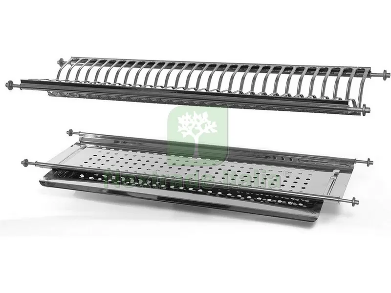 Scolapiatti AD Incasso per Pensile in Inox con Vassoio cm. 76 — Casalinghi e organizzazione — rif. FERX.VIT54861 Scolapiatti AD Incasso per Pensile in Inox con Vassoio cm. 76 — Casalinghi e organizzazione — rif. FERX.VIT54861
