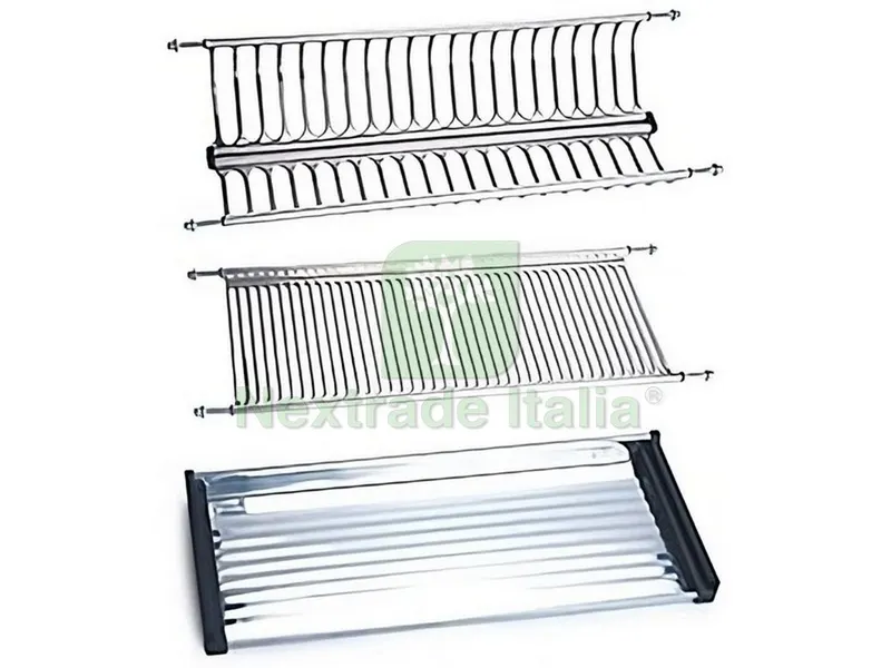 SCOLAPIATTI REGOLABILE PER PENSILE IN INOX 18/10 CON VASCHETTA cm. 76 — Casalinghi e organizzazione — rif. FERX.VIT54864 SCOLAPIATTI REGOLABILE PER PENSILE IN INOX 18/10 CON VASCHETTA cm. 76 — Casalinghi e organizzazione — rif. FERX.VIT54864