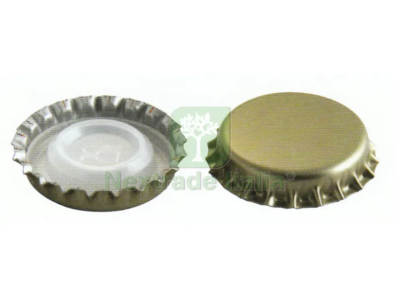 TAPPO A CORONA BIDUL BASSO Ø mm. 29 PZ.200 col.oro — Scarichi e sifoni — rif. FERX.VIT36654 TAPPO A CORONA BIDUL BASSO Ø mm. 29 PZ.200 col.oro — Scarichi e sifoni — rif. FERX.VIT36654