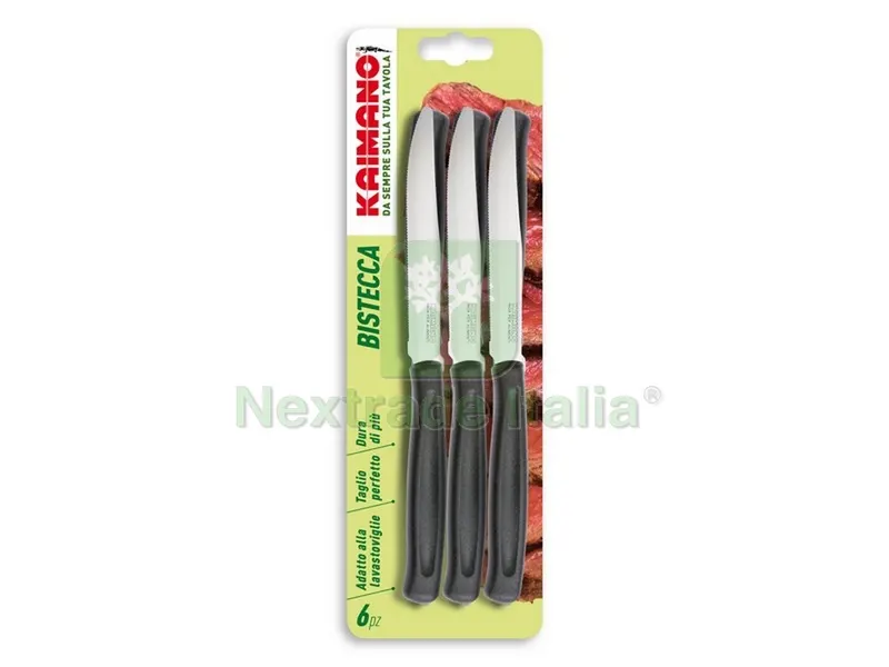 SET COLTELLI PER BISTECCA DINAMIK 6 PEZZI col. Nero — Cucina e coltelleria — rif. FERX.VIT58749