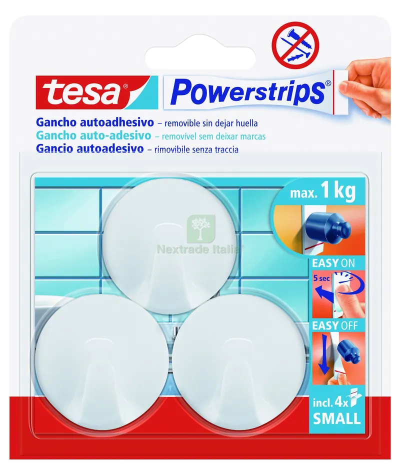 6CF Powerstrips GANCIO RIMOVIBILE Piccolo Tondo - Col. Bianco Portata kg. 1 3 pz. — Casalinghi e organizzazione — rif. FERX.VIT59554 — foto 2 6CF Powerstrips GANCIO RIMOVIBILE Piccolo Tondo - Col. Bianco Portata kg. 1 3 pz. — Casalinghi e organizzazione — rif. FERX.VIT59554 — foto 2