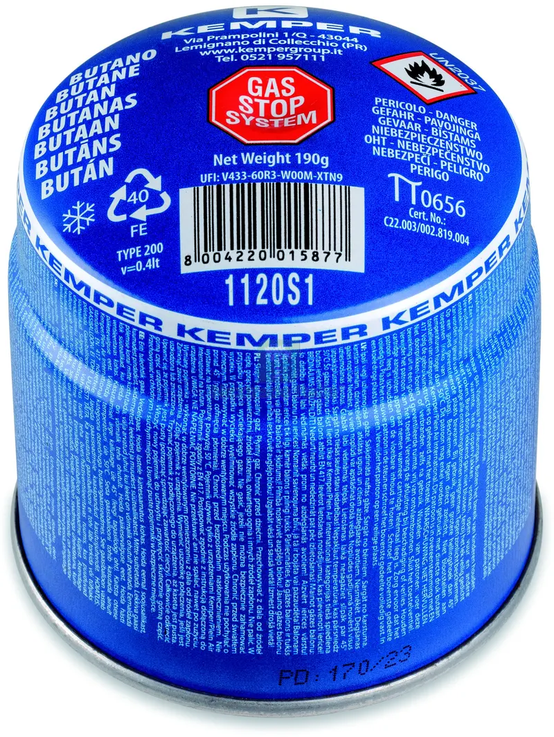 36PZ CARTUCCIA GAS TOP SAFE gr. 190 (ml. 360) — Gas tecnici — rif. FERX.VIT36047 36PZ CARTUCCIA GAS TOP SAFE gr. 190 (ml. 360) — Gas tecnici — rif. FERX.VIT36047
