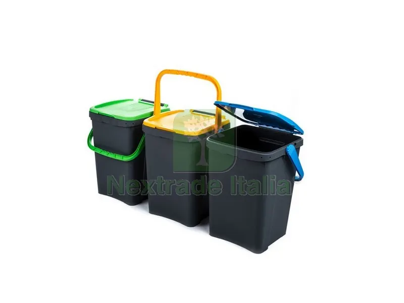 3PZ PATTUMIERA Lt. 35 - cm. 43x36x43,5 h col. Assortiti — Casalinghi e organizzazione — rif. FERX.VIT46869