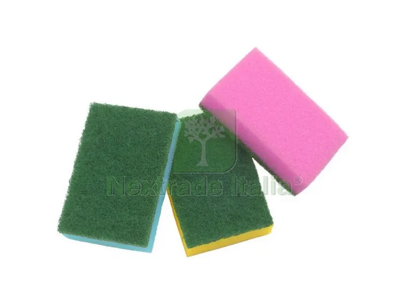 24CF SPUGNA ABRASIVA COLORATA 10 PZ. col. Assortiti cm. 9x6x3 h — Punte, frese e dischi — rif. FERX.VIT38083