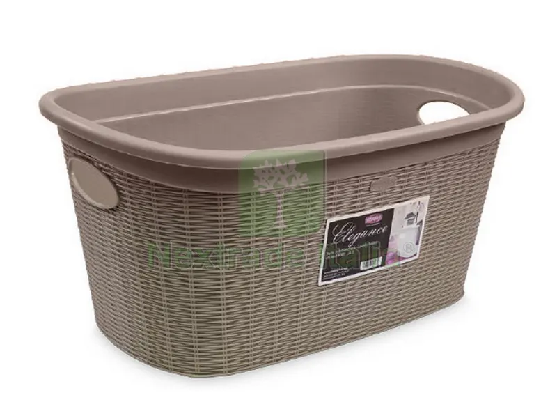 Cesta Portabiancheria Elegance Lt. 35 - cm. 58x38x28 h col. Bianco — Casalinghi e organizzazione — rif. FERX.VIT38243