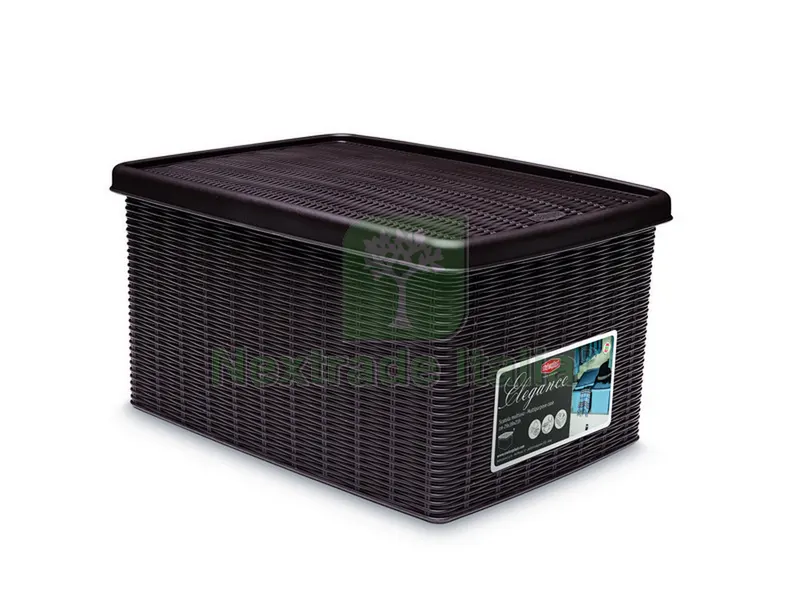 CONTENITORE MULTIUSO ELEGANCE Lt. 15 - cm.29x39x21 h col. Moka — Casalinghi e organizzazione — rif. FERX.VIT38189 CONTENITORE MULTIUSO ELEGANCE Lt. 15 - cm.29x39x21 h col. Moka — Casalinghi e organizzazione — rif. FERX.VIT38189