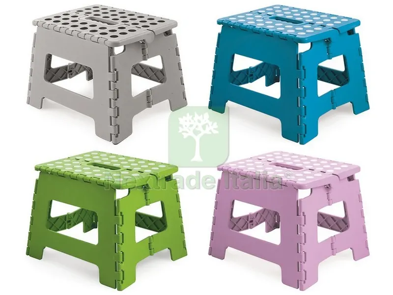 Sgabello Pieghevole in Plastica cm. 28x24x21,5 h col. Assortiti — Arredo — rif. FERX.VIT54617 — foto 2 Sgabello Pieghevole in Plastica cm. 28x24x21,5 h col. Assortiti — Arredo — rif. FERX.VIT54617 — foto 2