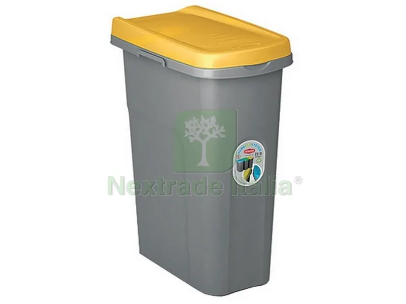 Pattumiera Eco System LT.25 cm. 39x24x51 h Grigio/Giallo — Casalinghi e organizzazione — rif. FERX.VIT45334 Pattumiera Eco System LT.25 cm. 39x24x51 h Grigio/Giallo — Casalinghi e organizzazione — rif. FERX.VIT45334