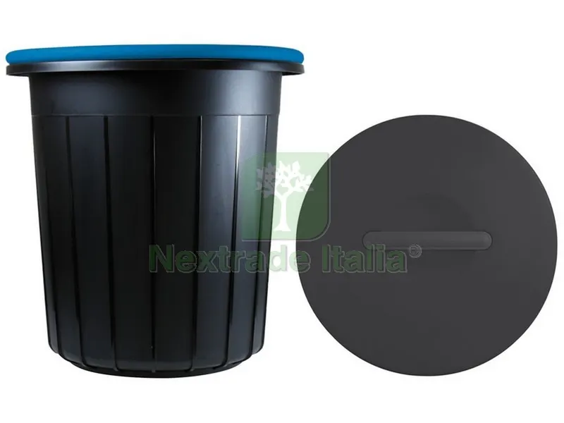 Gi= Style PATTUMIERA ECO SOLUTION Lt. 16 - cm. 33x33x33,5 h col. Nero/Blu — Casalinghi e organizzazione — rif. FERX.VIT51567
