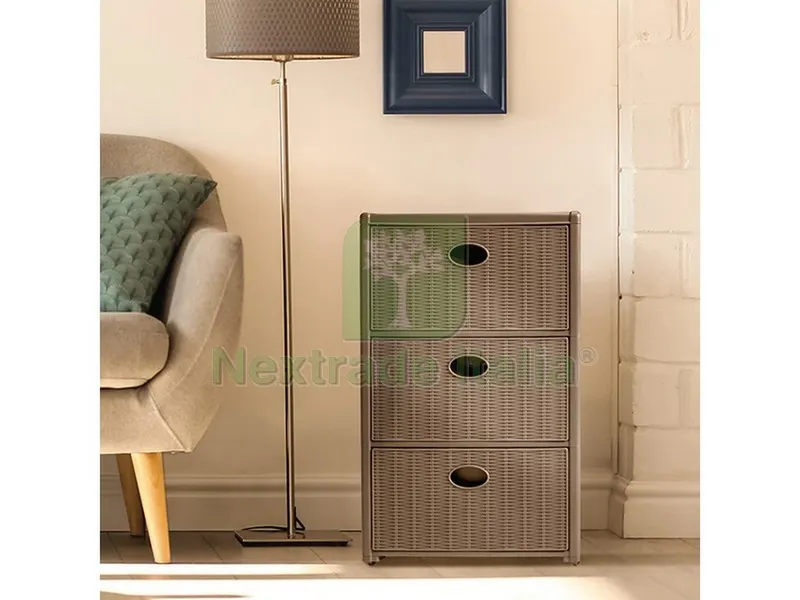 CASSETTIERA ELEGANCE 3 cassetti - cm. 40x40x60 h col. Tortora — Arredo — rif. FERX.VIT53923 — foto 2