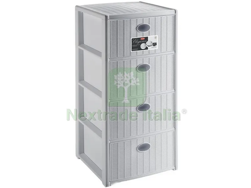 CASSETTIERA ELEGANCE 4 cassetti - cm. 40x40x80 h col. Bianco — Arredo — rif. FERX.VIT53924 CASSETTIERA ELEGANCE 4 cassetti - cm. 40x40x80 h col. Bianco — Arredo — rif. FERX.VIT53924