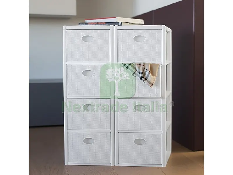 CASSETTIERA ELEGANCE 4 cassetti - cm. 40x40x80 h col. Bianco — Arredo — rif. FERX.VIT53924 — foto 2 CASSETTIERA ELEGANCE 4 cassetti - cm. 40x40x80 h col. Bianco — Arredo — rif. FERX.VIT53924 — foto 2