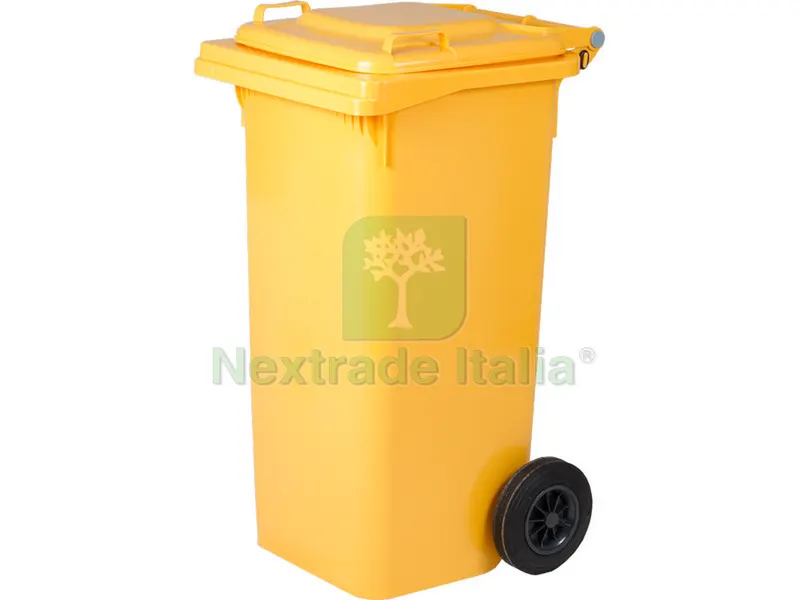 BIDONE QUADRO PER DIFFERENZIATA Lt. 240 - cm.72x58x106 h col. Giallo — Casalinghi e organizzazione — rif. FERX.VIT40227