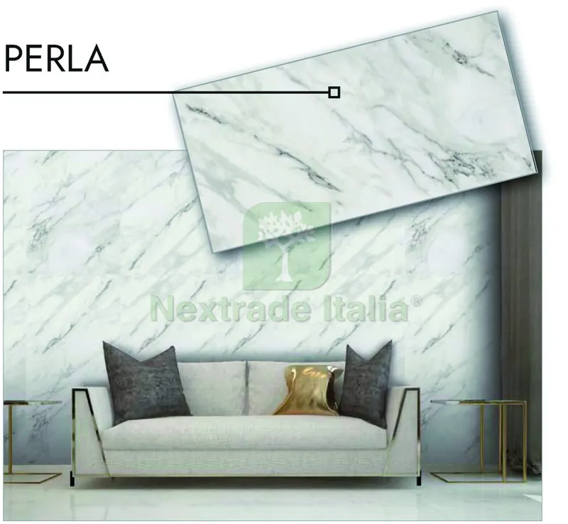 LASTRA DECORATIVA SERIGRAFATA cm. 50x100 - Effetto Marmo Perla — Isolanti e reti — rif. FERX.VIT58576