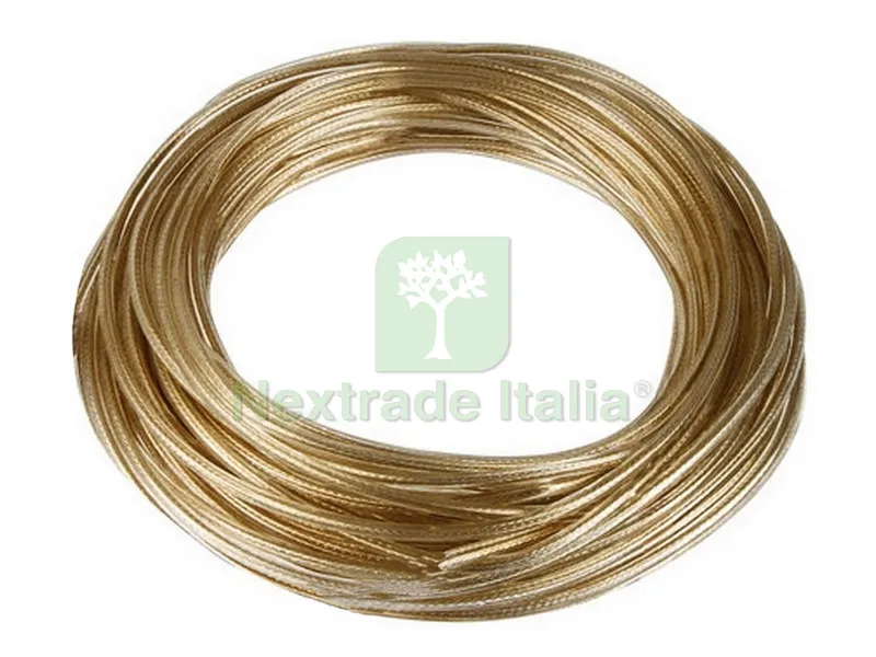 CAVETTO STENDIBIANCHERIA OTTONE PLASTIFICATO Ø mm. 5 - mt. 100 — Stendibiancheria e bucato — rif. FERX.VIT3200