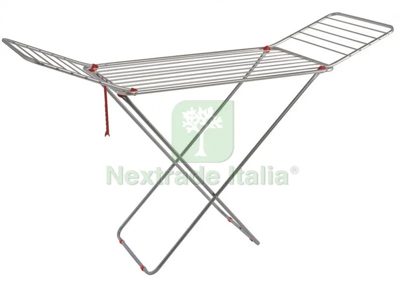 STENDIBIANCHERIA A CAVALLETTO PLUTONE cm. 180x52x96¸115 h Stenditura mt. 18 — Stendibiancheria e bucato — rif. FERX.VIT31090