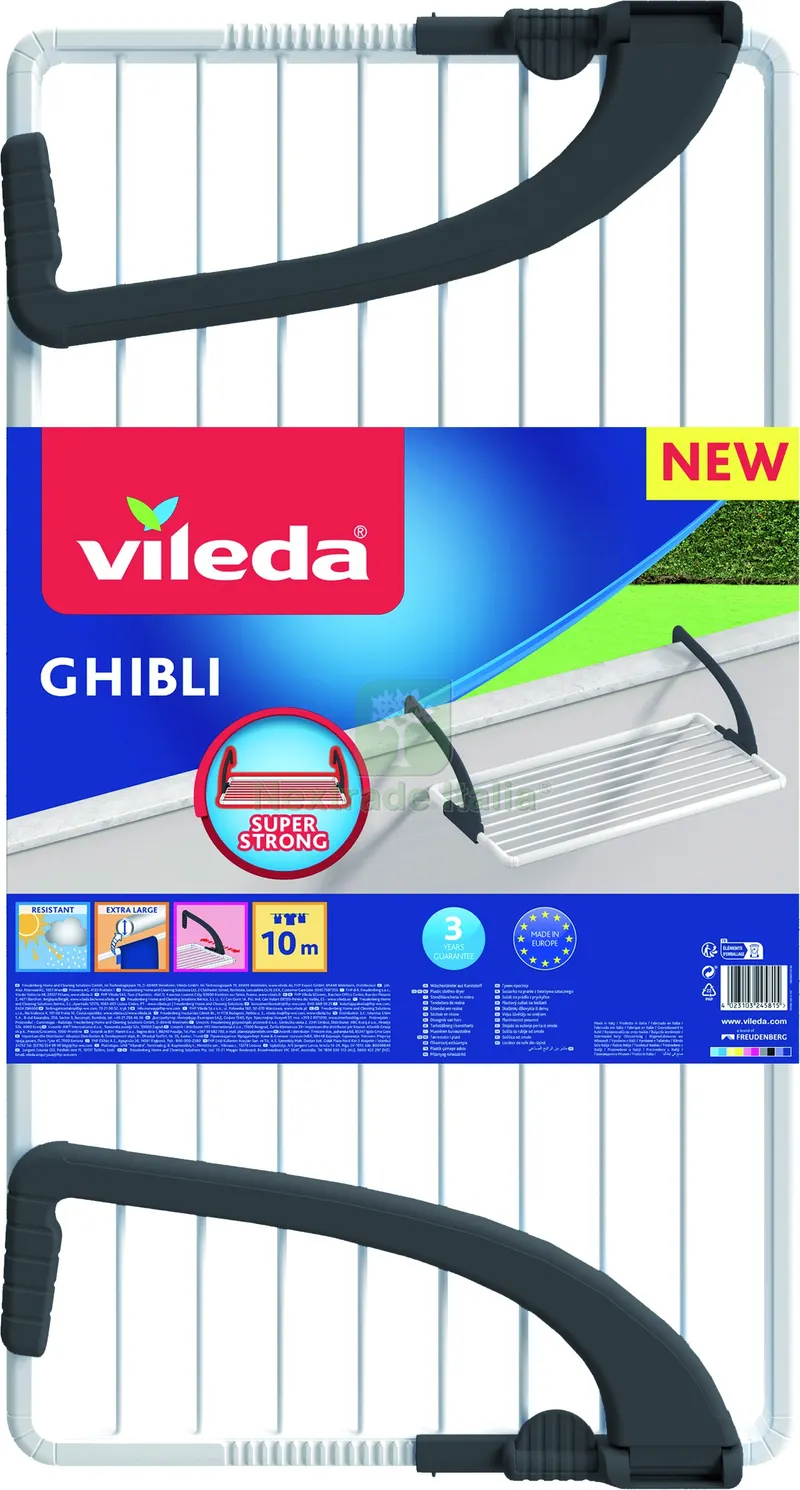 STENDIBIANCHERIA DA BALCONE GHIBLI cm. 99x54x26 h Stenditura mt. 10 — Stendibiancheria e bucato — rif. FERX.VIT56206 — foto 2 STENDIBIANCHERIA DA BALCONE GHIBLI cm. 99x54x26 h Stenditura mt. 10 — Stendibiancheria e bucato — rif. FERX.VIT56206 — foto 2
