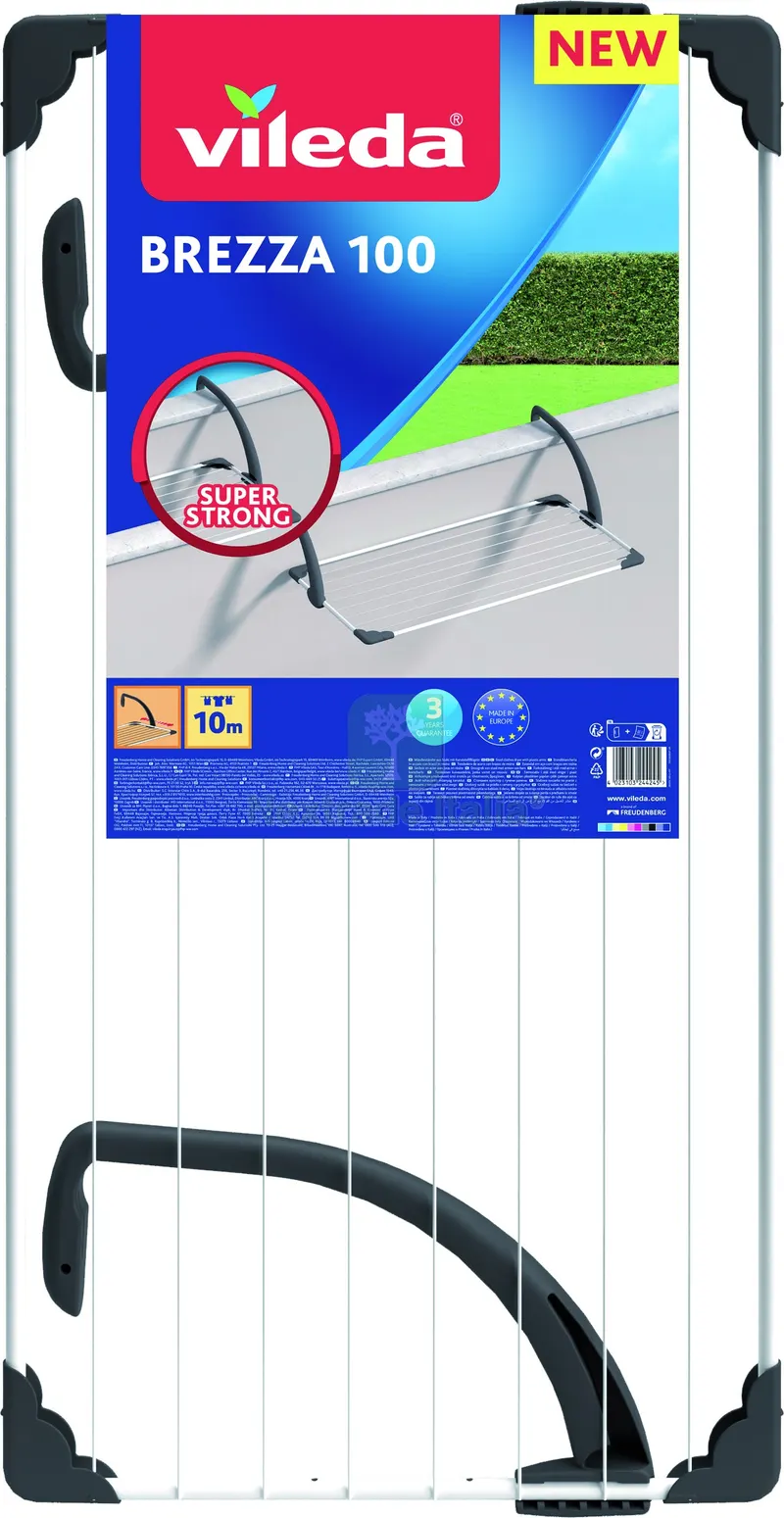 STENDIBIANCHERIA DA BALCONE BREZZA 100 cm. 109x55x28 h Stenditura mt. 10 — Stendibiancheria e bucato — rif. FERX.VIT57561 — foto 2 STENDIBIANCHERIA DA BALCONE BREZZA 100 cm. 109x55x28 h Stenditura mt. 10 — Stendibiancheria e bucato — rif. FERX.VIT57561 — foto 2
