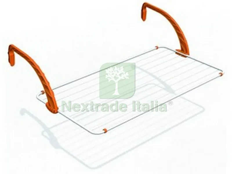 STENDIBIANCHERIA DA BALCONE POLAR 100 cm. 109,5x55x27,5 h Stenditura mt. 10 — Stendibiancheria e bucato — rif. FERX.VIT23407