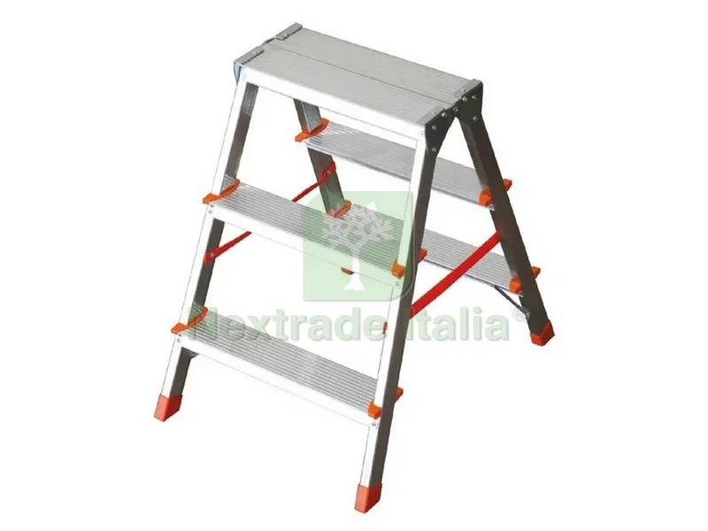 SGABELLO IN ALLUMINIO FILO doppia salita 3 gradini — Arredo — rif. FERX.VIT47289 SGABELLO IN ALLUMINIO FILO doppia salita 3 gradini — Arredo — rif. FERX.VIT47289