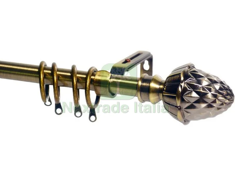 BASTONE PER TENDE PIGNA Estensibile cm. 120¸215 col. Oro antico — Casalinghi e organizzazione — rif. FERX.VIT22207 BASTONE PER TENDE PIGNA Estensibile cm. 120¸215 col. Oro antico — Casalinghi e organizzazione — rif. FERX.VIT22207