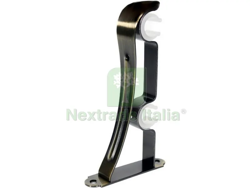 MENSOLA DOPPIA PER BASTONI Ø mm. 22 col. Oro Antico — Arredo — rif. FERX.VIT51066 MENSOLA DOPPIA PER BASTONI Ø mm. 22 col. Oro Antico — Arredo — rif. FERX.VIT51066